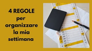 4 REGOLE FONDAMENTALI per organizzare la settimana [upl. by Otha]