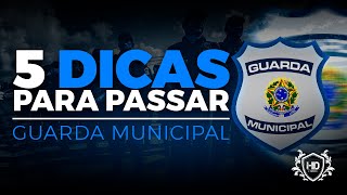 DICAS PARA PASSAR EM QUALQUER CONCURSO DE GUARDA MUNICIPAL [upl. by Lalaj]