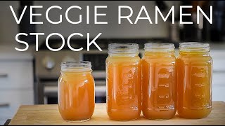 Vegan Ramen Broth  Veggie Stock Recipe  Base for Ramen Noodles [upl. by Younger]