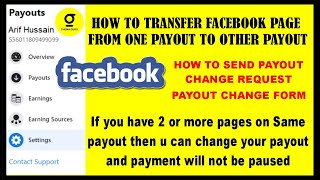 How to transfer facebook page from one payout to other payout [upl. by Eob]