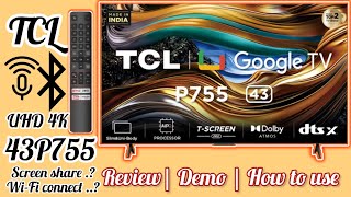 TCL 43” UK UHD 43P755 ANDROID GOOGLE SMART LED TV REVIEW 2024  HOW TO SETUP NEW LED TV tcl ledtv [upl. by Eusebio644]