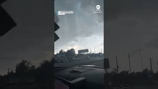 Tornado flings truck into Florida roadway [upl. by Attegroeg]