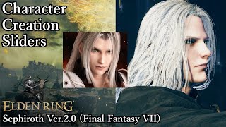 ELDEN RING Character Creation  Sephiroth Ver20 Final Fantasy VII [upl. by Aynik218]