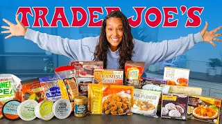 Trying 25 Of The Most Popular Trader Joes Items  Delish [upl. by Faludi944]