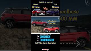 Brezza vs Nexon Comparison  Dimension [upl. by Trstram459]