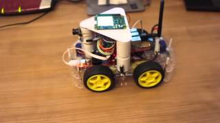 Raspberry Pi Robot  autonomous drive sensortest [upl. by Vitale]