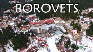 Borovets  Flying around the ski slopes of the famous ski resort drone 4k [upl. by Nytnerb]