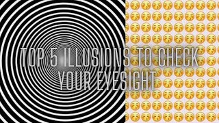 TOP 5 ILLUSIONS TO CHECK YOUR EYESIGHT [upl. by Macnamara]