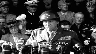 General George S Patton talks about excellent job done by The Third Army during WHD Stock Footage [upl. by Wolcott408]