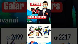 Giovanni VS new Galar Starters [upl. by Hplodnar41]