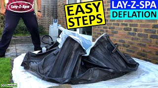 LAYZSPA How to deflate LAYZSPA using the Pump Unit and pack away for the Winter [upl. by Darcey142]