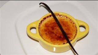 crème brûlée à la vanille  CUISINERAPIDE [upl. by Annaed]