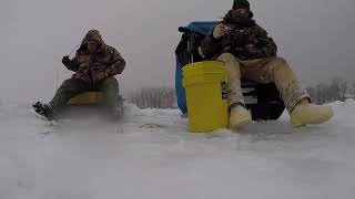 Ice Fishing  Irondequoit Bay 2022 [upl. by Clea381]