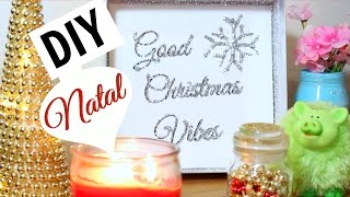 DIY QUADRO FEITO DE CAIXA  Decoração para o Natal [upl. by Eniluap]