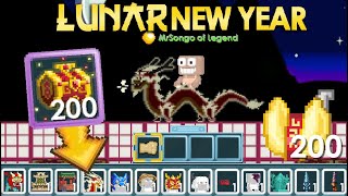 DRACONIC SPIRIT MOUNT  LUNAR NEW YEAR ALL NEW ITEMS OMG  Growtopia [upl. by Lennaj]