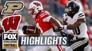 Purdue Boilermakers vs Wisconsin Badgers Highlights  FOX College Football [upl. by Arvie]