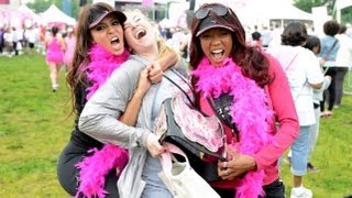 Layla amp Alicia Fox take part in the Susan G Komen Global Race for the Cure [upl. by Hermia]