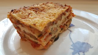 Lasagnes de légumes Vegetable lasagna  facile rapide et tellement bon [upl. by Fatima966]