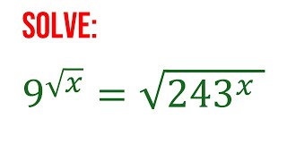 An exponent Equation I OLYMPIAD I SAT I MCAT I Xth I GRE I PreMath I NSO  IMO  SOF [upl. by Remliw]