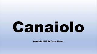 How To Pronounce Canaiolo Wine [upl. by Hsivat]