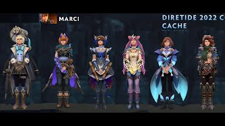 PREVIEW DIRETIDE COLLECTORS CACHE VOTE 2022 ALL 127 SETS SUS MARCI DOTA 2 [upl. by Bitthia]