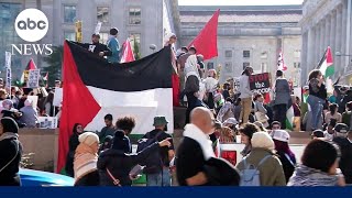 Thousands of proPalestinian demonstrators protest in DC [upl. by Attenreb841]