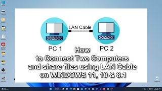 ✨How to Connect Two Computers and share files using LAN Cable on WINDOWS 11 10 amp 81 [upl. by Lemuelah]