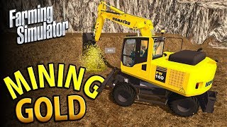 MINING GOLD  £70000 SOIL SIEVING  FARMING SIMULATOR 17 [upl. by Bach]