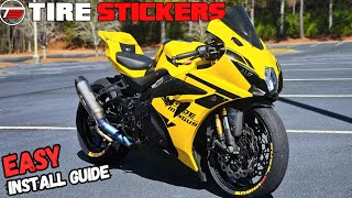 How To  Permanent Tire Stickers Installation Guide  Quick amp Easy [upl. by Ohploda]