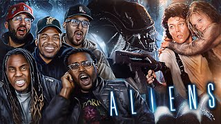 Aliens quotFIRST TIME WATCHINGquot  Group Reaction  Movie Review [upl. by Akimet]