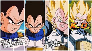 NEW TRANSFORMING SSJ VEGETA SUPER ATTACKS amp ACTIVE SKILL  OSTS Dragon Ball Z Dokkan Battle [upl. by Ainer]