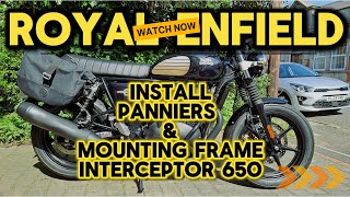 Royal Enfield Interceptor 650 How to Install PANNIERS [upl. by Ursola248]