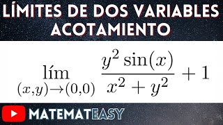 📌 Límites de Dos Variables  Acotamiento Mayoración o Estricción Ejercicio 17 [upl. by Aissak]