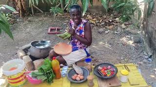 COOKING PLANTAIN amp KONTOMIRE STEW IN AN AFRICAN HOME [upl. by Notyap]