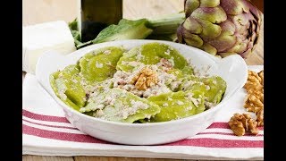 Ravioli con carciofi e ricotta la bontà della pasta fatta in casa [upl. by Allerym]