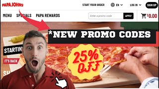 💯 BEST PAPA JOHNS PROMO CODES 2022  😲 PAPA JOHNS PROMO CODE FOR FREE [upl. by Yennep]