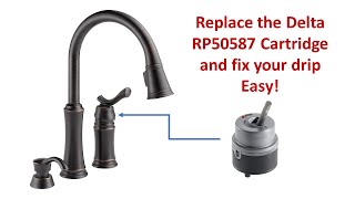 How to replace the Delta RP50587 singlehandle cartridge on a Delta Lakeview faucet [upl. by Naziaf]