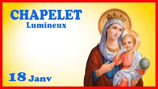 CHAPELET 🙏 Jeudi 18 Janvier  Mystères Lumineux [upl. by Durant]