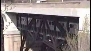 TTC BloorDanforth Subway crossing a bridge [upl. by Carney]