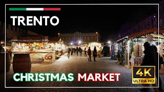 Trento Italy  2023 Christmas Market  Mercatini di Natale  4K Video [upl. by Ydnic]