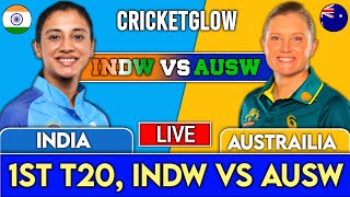 India Women vs Australia Women 1st T20 Live Scores  IND W vs AUS W 1st T20 Live Scores amp Commentary [upl. by Epilihp371]