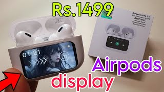 New Airpods with Display  touch screen Airpods Unboxing  Airpods With Screen Earbuds with Display [upl. by Yedarb396]