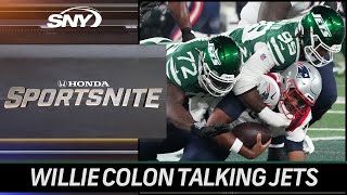 Willie Colon comments on Jets defense Olu Fashanu amp teams questionable scheduling decision  SNY [upl. by Enajiram177]