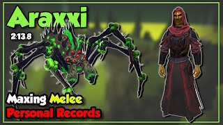 RS3  2138 Araxxi  Melee Araxxi Minion Skip  Vestments of Havoc amp t95 Leng swords 6 [upl. by Amerak]