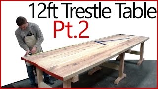 Part 2  Making a Table Top  Oak Trestle Table  Woodworking Series [upl. by Eagle]