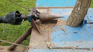 Homemade PTO log splitter [upl. by Torras487]