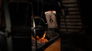 Boiling potatoes over wood fire [upl. by Poirer]