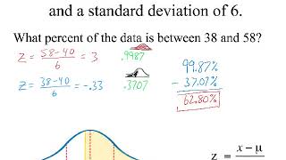 Using Table A to find Percent of Data in a Normal Distribution [upl. by Winona211]