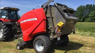 Massey Ferguson RB 4160V round baler demonstration [upl. by Ayoted]