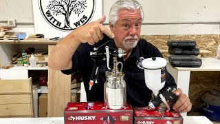 Harbor Freight  20 oz Professional HVLP Gravity Feed Air Spray Gun Review [upl. by Etteniotna]